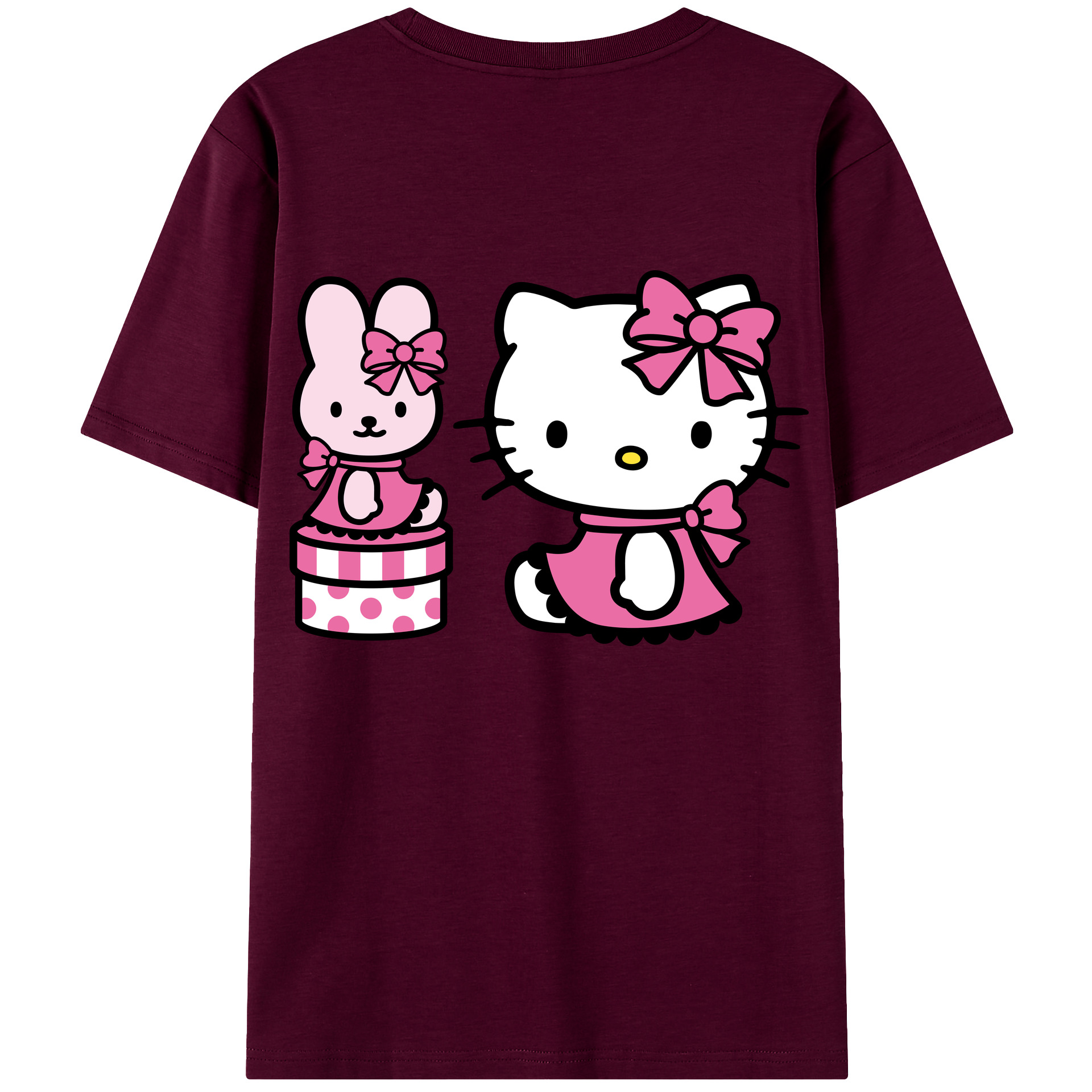 （画像用） Hello Kitty ハローキティ レディース半袖Tシャツ(バックプリント)